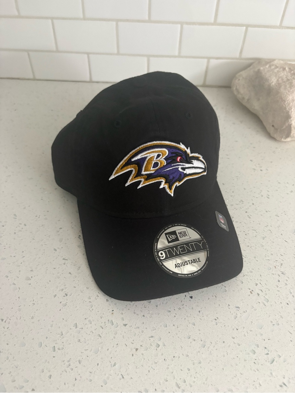 NWT New Era 9TWENTY Baltimore Ravens Black Adjustable Hat Cap One Size Licensed